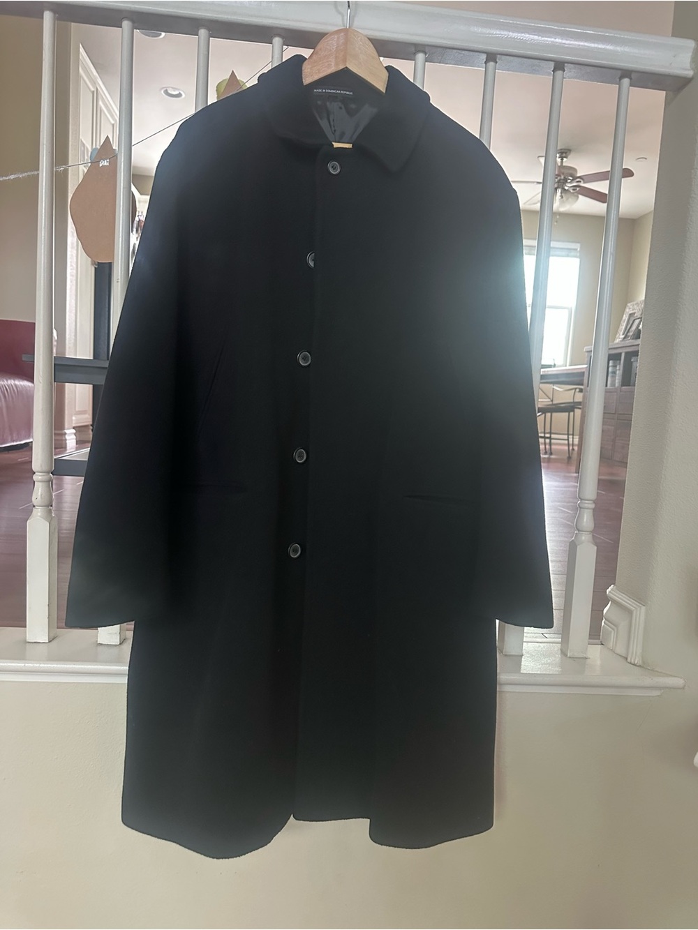 Alfani Men's Black Classic Single-Breasted Trench Coat